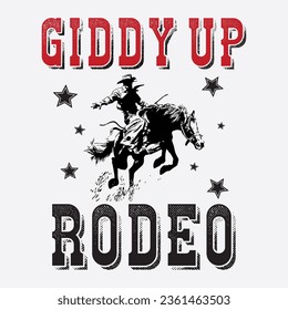 giddy-up rodeo cowboy T-Shirt-Design