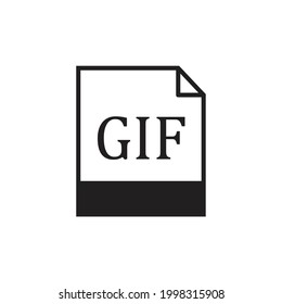 Diseño de iconos de botón de animación Gif. ilustración vectorial