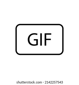 GIF animation button icon design isolated on white background