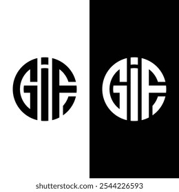 GIF círculo Letra Logotipo Design Ilustração Vetor Stock Vetor
