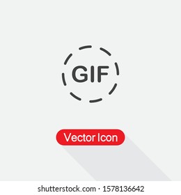 Gif Circle Line Icon Vector Illustration Eps10