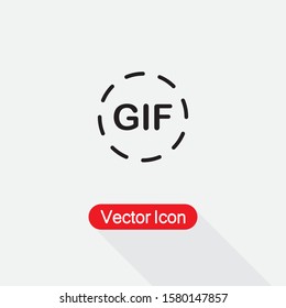 Gif Circle Line Icon Vector Illustration Eps10