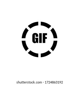 GIF circle vector icon on eps 10
