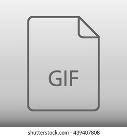 GIF Document File Type Vector Icon Illustration