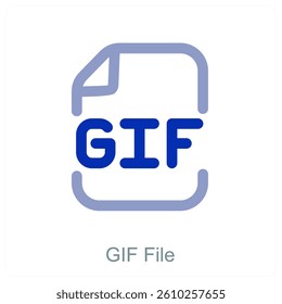 GIF File and document icon concept