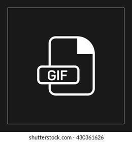 Gif File Format Icon. Gif File Extension  Vector Illustration