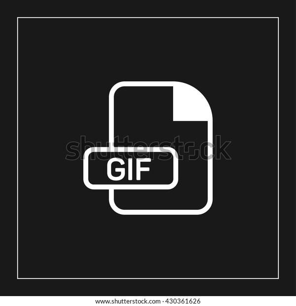 gif file format icon. gif file extension vector illustration