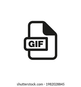 Icono de formato de archivo Gif en estilo de diseño de línea. Uso para diseño web y móvil.