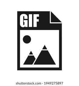 GIF File Icon, Flat Design Style