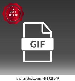 GIF File Type Vector Icon Illustration