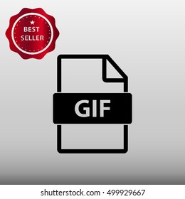 GIF File Type Vector Icon Illustration