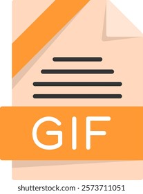 GIF Flat Style Icon Design