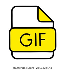 Formato GIF ícone do logotipo do documento ilustração de vetor