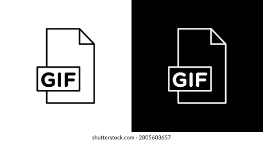 Icono gif negro lineart