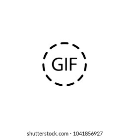Gif icon black - simple illustration