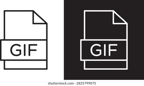 Icono gif Vector línea