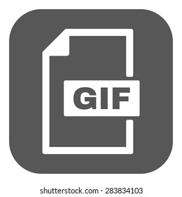 The GIF icon. File format symbol. Flat Vector illustration. Button