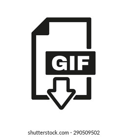 The GIF icon. File format symbol. Flat Vector illustration