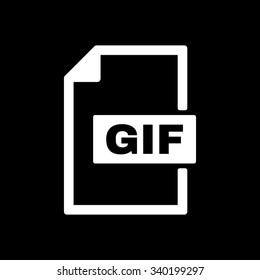 The GIF icon. File format symbol. Flat Vector illustration
