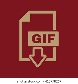 The GIF icon. File format symbol. Flat Vector illustration