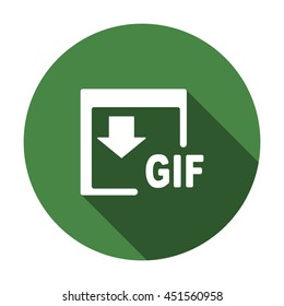 GIF Icon, flat design style
