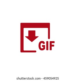 GIF Icon, flat design style