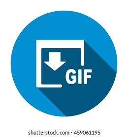 GIF Icon, flat design style