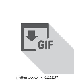 GIF Icon, flat design style