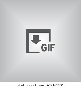 GIF Icon, flat design style