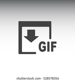 GIF Icon, flat design style