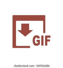 GIF Icon, flat design style