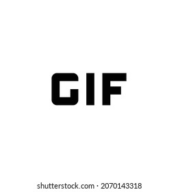 gif Icon. Flat style design isolated on white background. Vector illustration