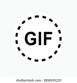 GIF Icon. Graphics Interchange Format Symbol - Vector Logo Template.