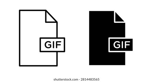 Conjunto ilustración icono gif