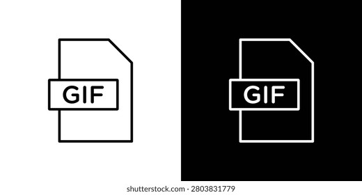 Icono gif línea dibujo