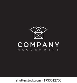 offenes Geschenk, Vektorgrafik-Logo