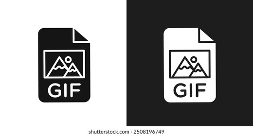 Icono de gif logotipo conjunto Vector