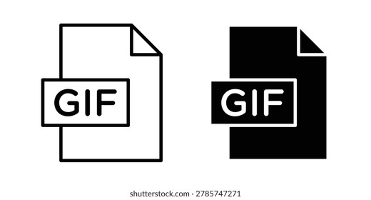 Gif icono conjunto Vector