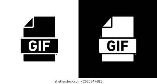 Gif icon simple line vector. Symbol, logo.