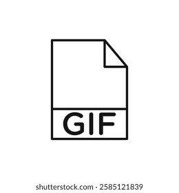 Gif icon. simple thin line vector icon