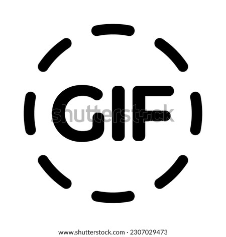 Gif icon symbol vector on white background