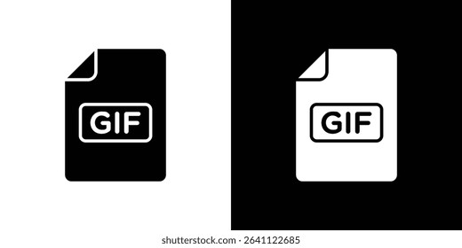 Gif icon symbols. Vector illustration.