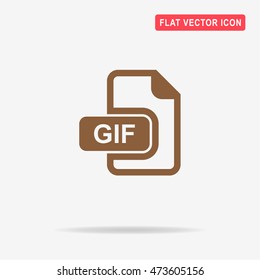 Gif icon. Vector concept illustration for design.