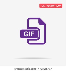 Gif icon. Vector concept illustration for design.