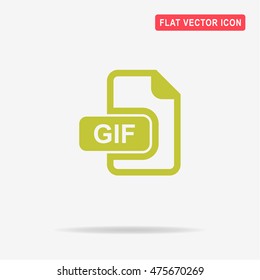 Gif icon. Vector concept illustration for design.