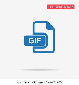 Gif icon. Vector concept illustration for design.