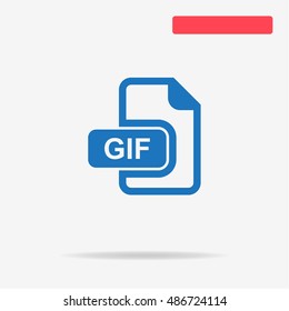 Gif icon. Vector concept illustration for design.