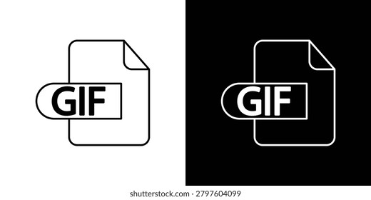 Ilustración vectorial ícono gif