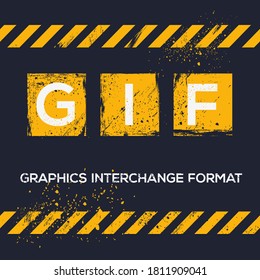 GIF Mean (graphics Interchange Format),Vector Illustration.