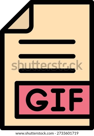 GIF Vector Icon Design Illustration